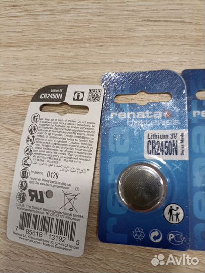 Renata cr2450n батарейка