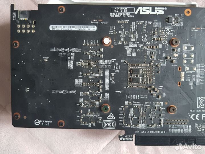 Видеокарта asus GeForce GTX 1060 dual OC