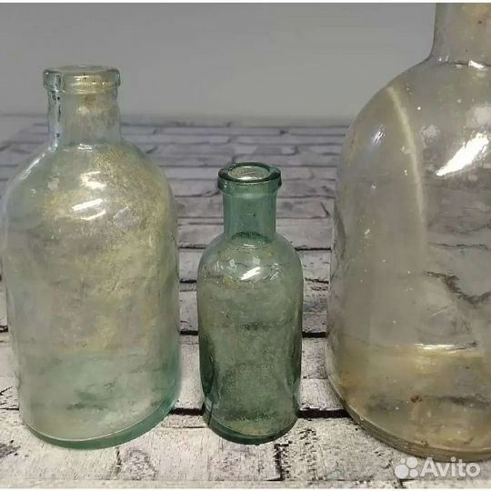 Лот из трёх Аптечных Пузырьков, 40-е, 50-е годы