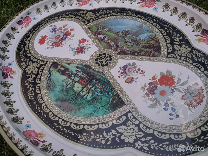 Поднос СССР, металлический, винтажный