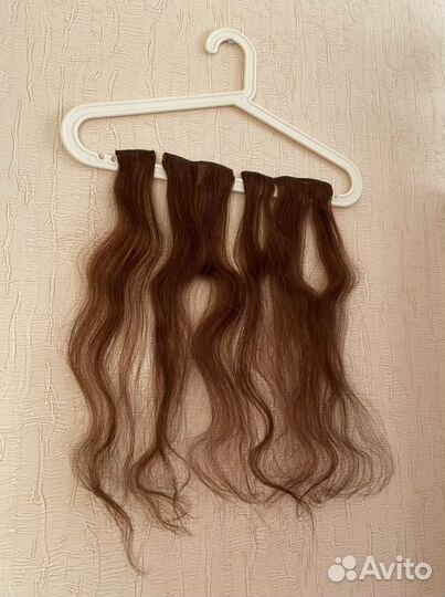 Волосы на заколках натуральные