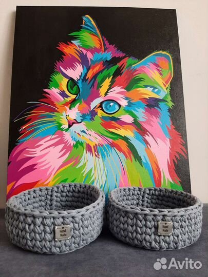 Корзина вязаная