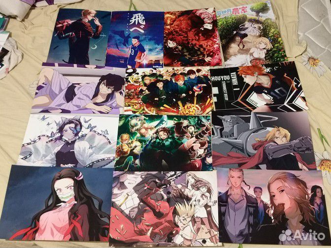 Постеры BTS и stray kids и аниме