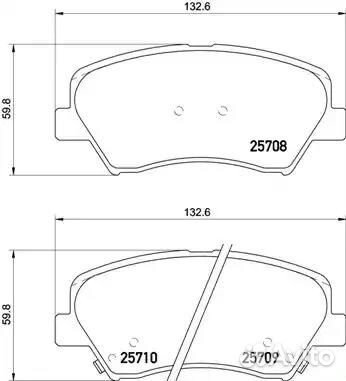 Колодки тормозные дисковые перед