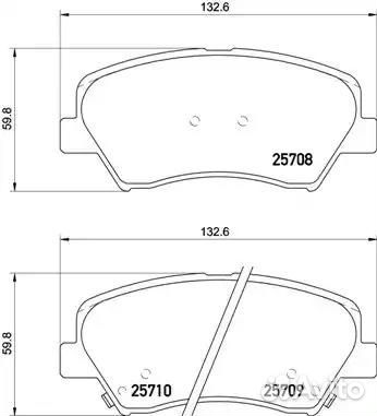 Колодки тормозные дисковые перед
