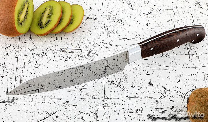 Кухонный нож № 10 сталь 95Х18 рукоять дюраль венге
