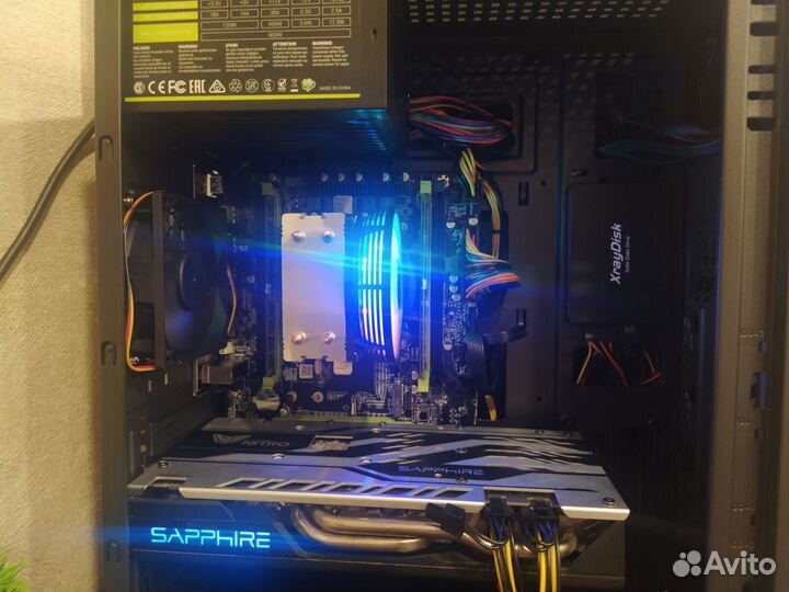 Игровой пк 8/16 ядер/ озу 16/SSD 480/RX570