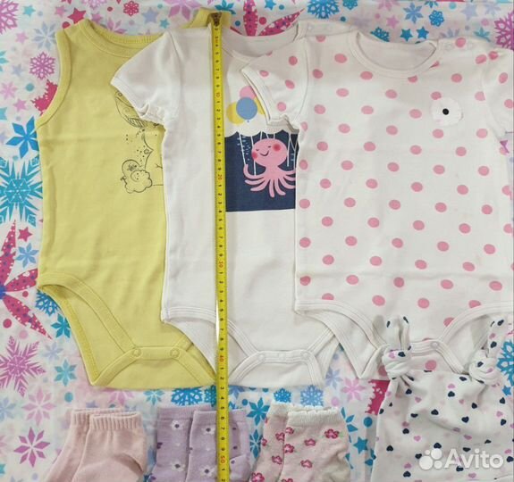 Боди комбинезон песочник одежда на девочку р.86