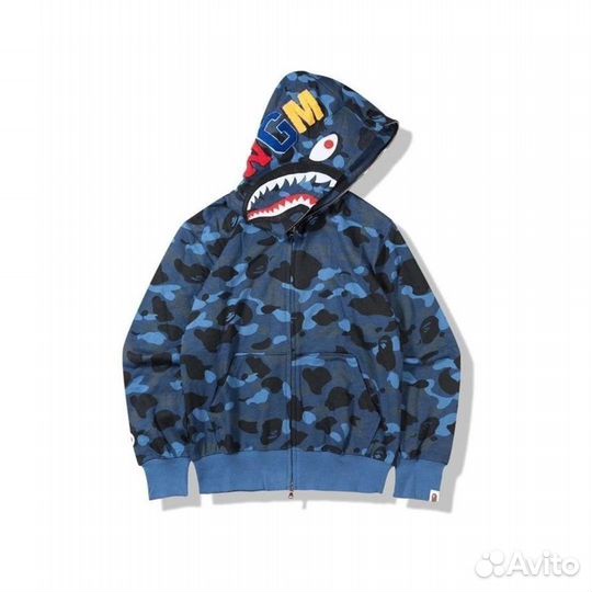 Худи Bape синее