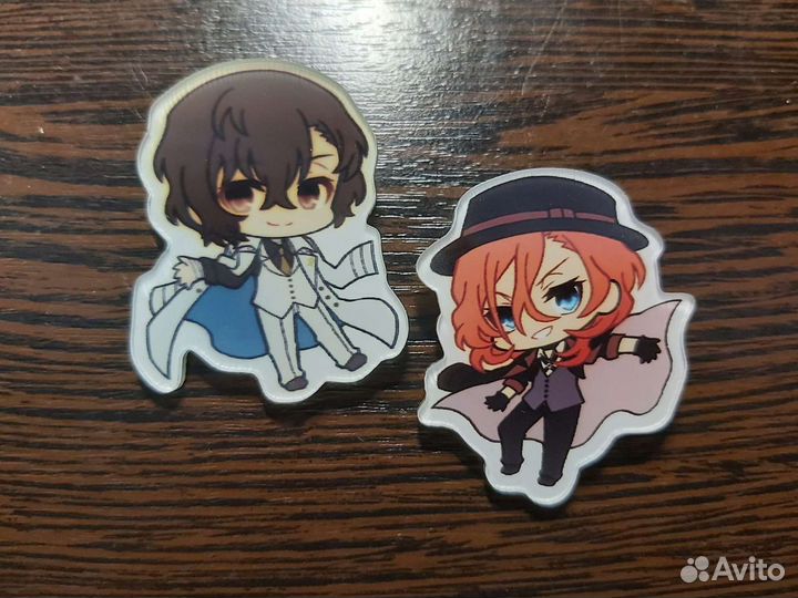 Значки Чуя Накахара и Осаму Дазай