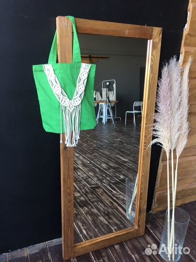 Сумка шоппер с макраме