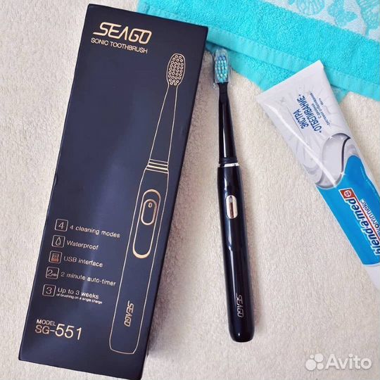 Seago SG-551 Черная зубная щетка электическая/50