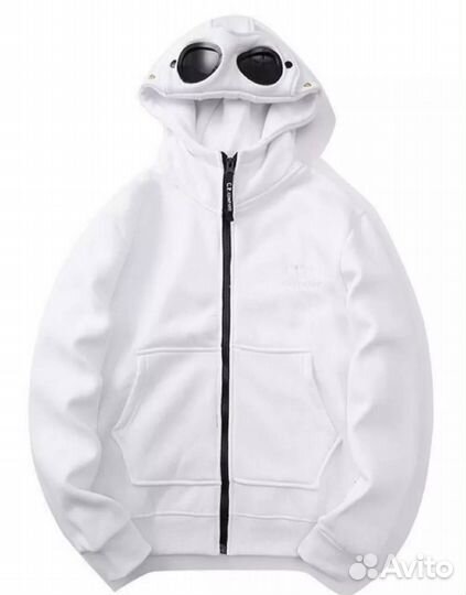 Zip Hoodie C.P Company black, white (Арт.58961)