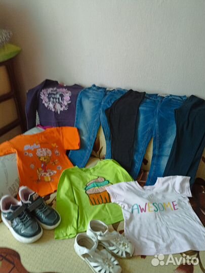 Детская одежда для девочки 5- 6-7- лет пакетом