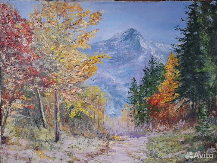 Картина маслом на холсте пейзаж 44х34.5