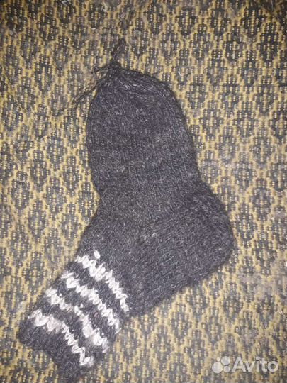 Носки ручной вязки овечьи и с собачьим пухом