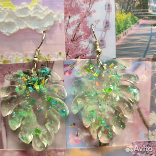 Серьги из эпоксидной смолы