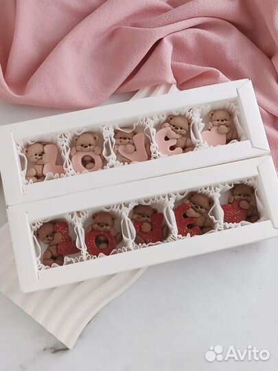 Наборы из шоколада Мишки Love. Люблю. Шоколадные