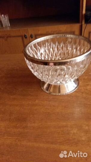 Хрустальная ваза для фруктов и конфет