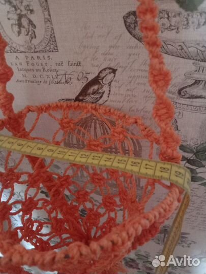 Подвесное Кашпо для цветов (Макраме)