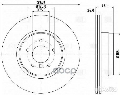 Диск торм. для а/м BMW X5 (E70) (07) / (F15) (13