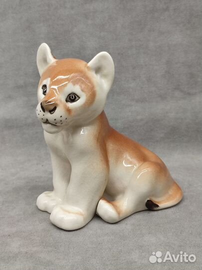 Статуэтка львёнок лфз СССР фарфор