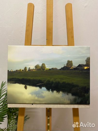 Картина маслом Деревенский пейзаж холст масло