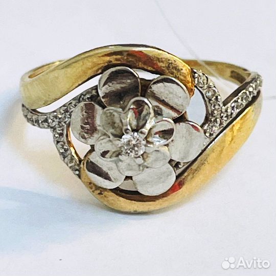 Кольцо серебро 925 масса 2,2 г