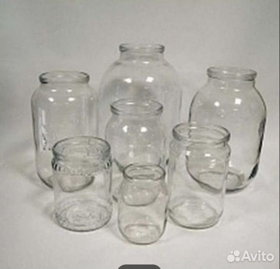 Банки стеклянные 3 л. и разные в ассортименте