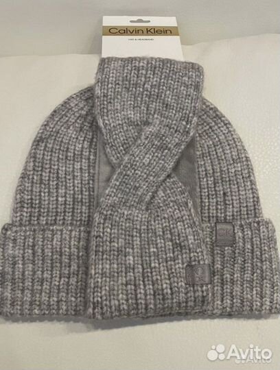 Набор шапка и повязка Calvin Klein