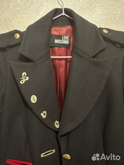 Пальто шинель love moschino