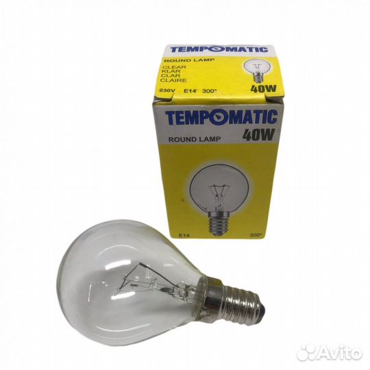 Лампочка (лампа термостойка) для духовки E14, 40W