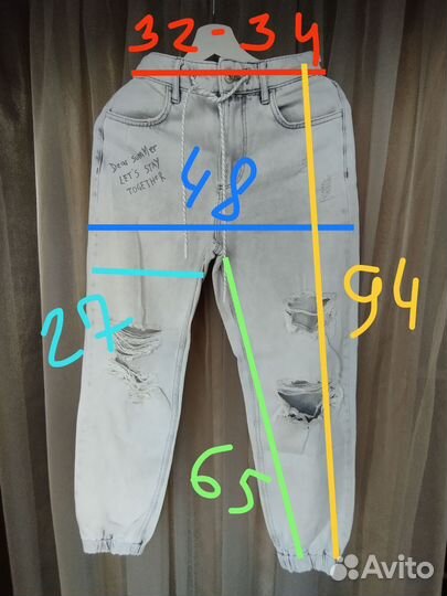 Брюки джинсы женские bershka р. 34