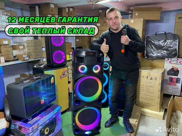 Колонка Partybox 3000 c микрофоном и караоке