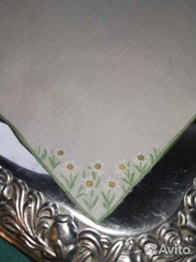 Винтаж Микро вышивка платочек