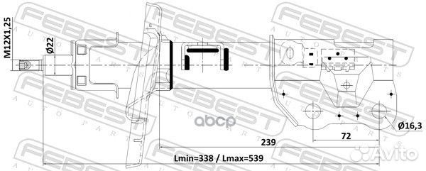 Амортизатор передний левый gas.twin tube 05110