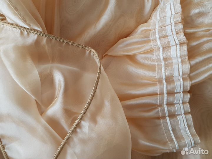 Тюль органза на шторной ленте, с утяжелителем, 4м