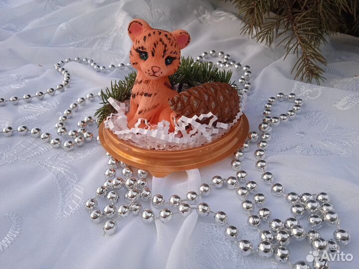 Тигрёнок в куполе мыло ручной работы