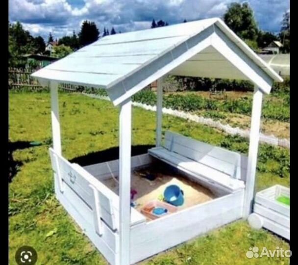 Детский домик, песочница, горка