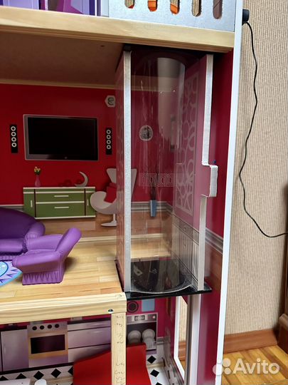 Домик кукольный 3 этажа (дерево)