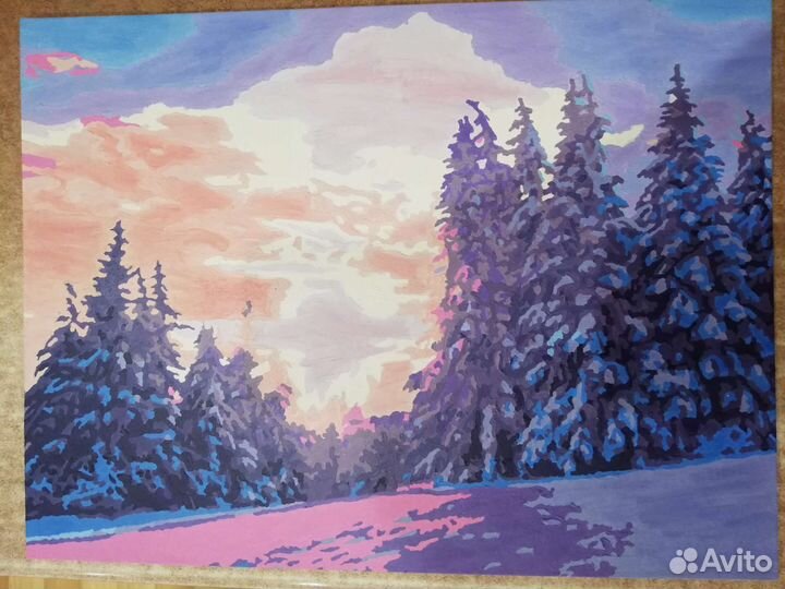 Картины по номерам раскрашенная