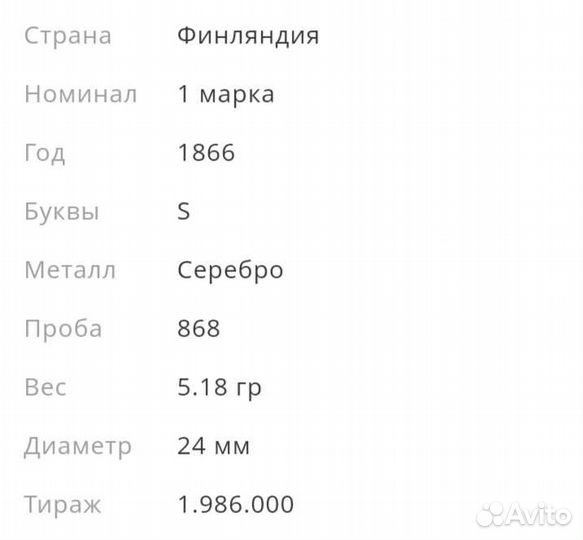 Царская монета Александра ll 1866 года