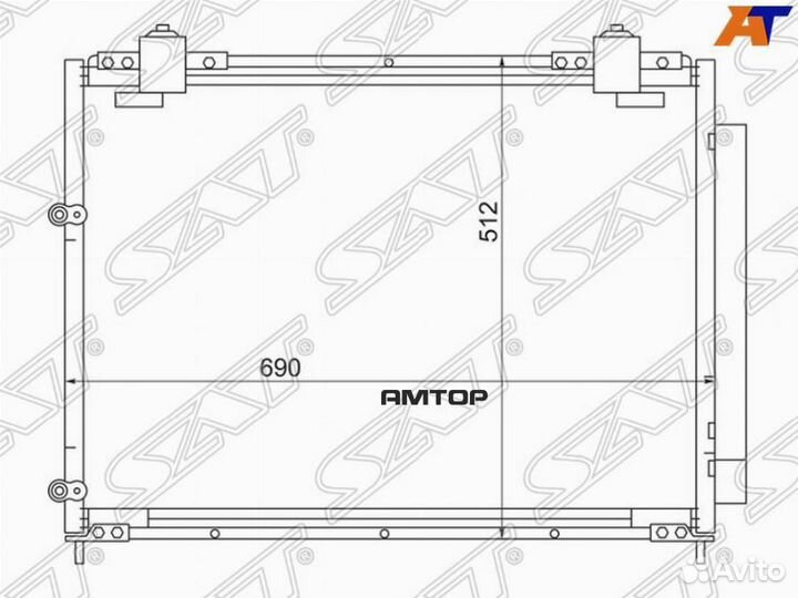 SAT ST-HD16-394-0 Радиатор кондиционера Acura MDX