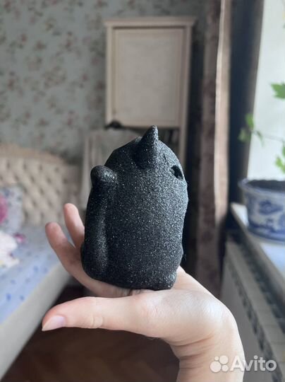 Подсвечник Кошка с блёстками Красный Куб