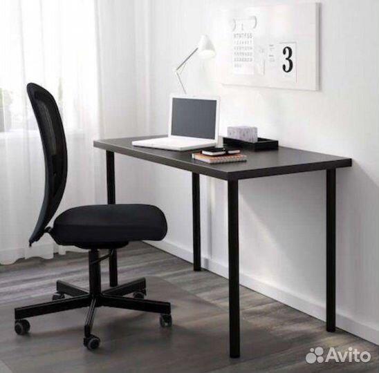 Письменный стол Молвакт Икеа черный 120х80