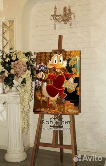 Картина на холсте Скруджа Макдака для миллионера