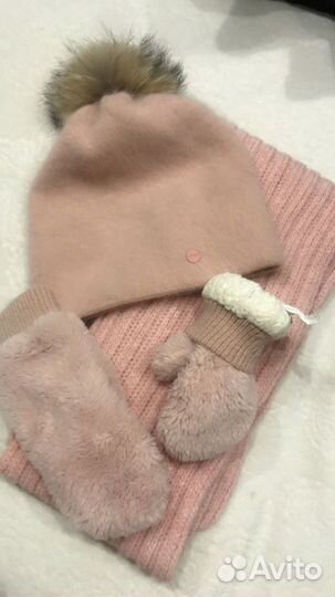 Шапка шарф варежки