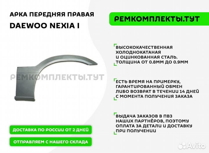 Арка передняя правая Daewoo Nexia 1