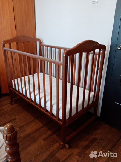 Детская кроватка с матрсом-ортопедическим