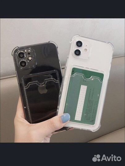 Противоударный чехол iPhone айфон с кардхолдером
